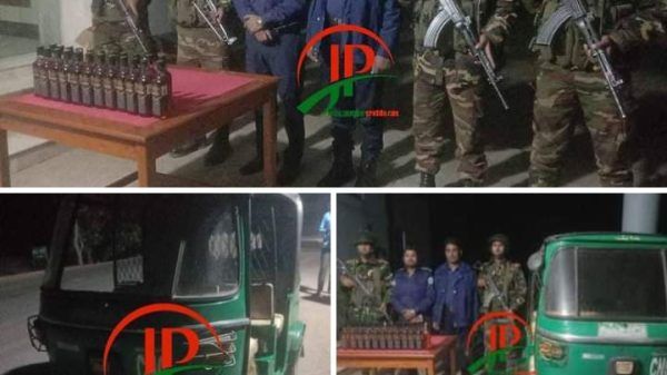 দরবস্তে ২৩ বোতল মদ ও সিএনজি চালক আটক - Banglar Mati