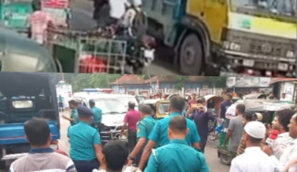 নগরীর চৌহাট্রায় ট্রাক ও মোটর সাইকেলের মুখোমুখি সংঘর্ষ নিহত ১ - Banglar Mati